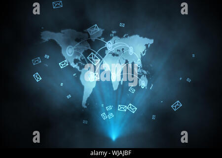 Futuristic technology interface Stock Photo