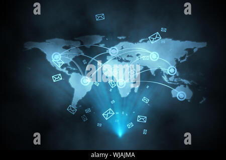 Futuristic technology interface Stock Photo