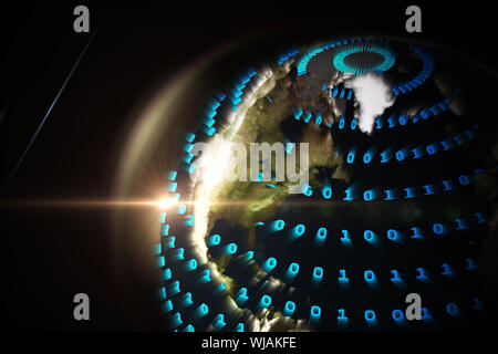 Glowing earth Stock Photo