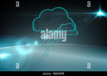 Cloud computing background Stock Photo
