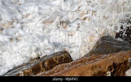 Sea drops dancing at high speed Stock Photo