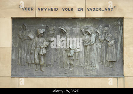 Commemorative bronze plaque at the Women's Memorial in Bloemfontein, South Africa Stock Photo