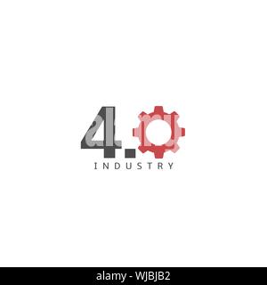 4.0 industry icon. Industrial revolution sign Vector illustration Stock Vector