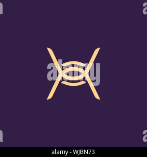 Creative Innovative Initial Letter logo XX X. Minimal luxury Monogram. Professional initial design. Premium Business typeface. Alphabet symbol Stock Vector