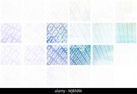 Binary Blocks as a Technology Concept Art Stock Photo