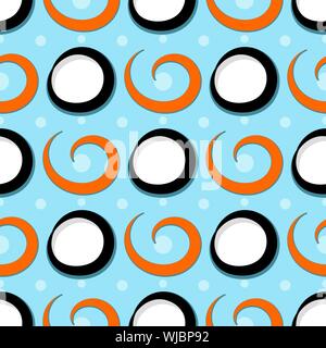 Colored seamless pattern. Round elements Stock Vector