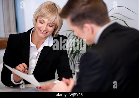 Business colleagues working together Stock Photo