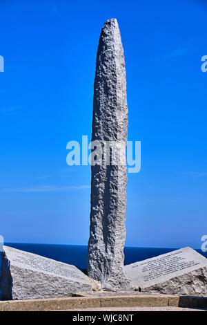 Ranger Commandoes Monument at Pointe du Hoc Stock Photo