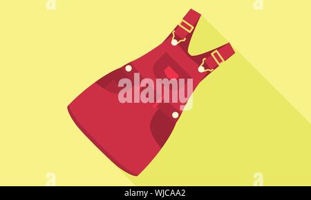 Red workwear icon. Flat illustration of red workwear vector icon for web design Stock Vector