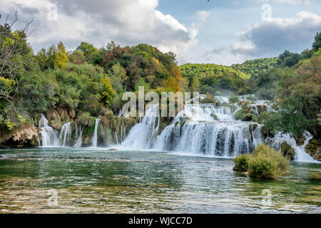 Krka national park waterfalls in Croatia Stock Photo