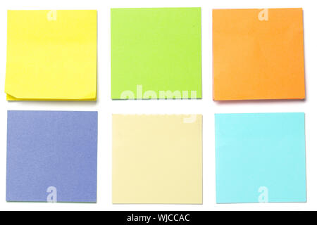 different color tick notes isolated on white background. Stock Photo