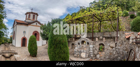 Monastery church of st Athanasius at lake Ohrid, Macedonia Stock Photo