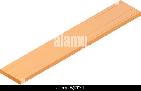 Wood board icon. Isometric of wood board vector icon for web design isolated on white background Stock Vector