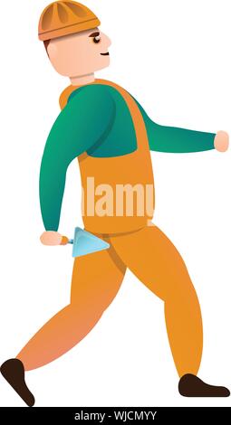 Masonry worker icon. Cartoon of masonry worker vector icon for web design isolated on white background Stock Vector