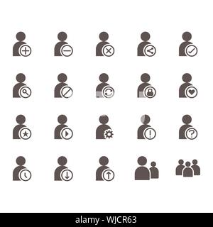 User related icon set. Vector illustration Stock Vector