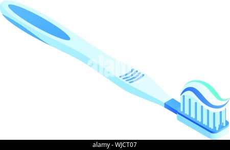 Tooth brush icon. Isometric of tooth brush vector icon for web design isolated on white background Stock Vector