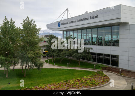 Ted Stevens Anchorage International Airport in Anchorage, Alaska. Stock Photo