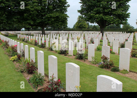 british military cemetery in bayeux (normandy - france) Stock Photo