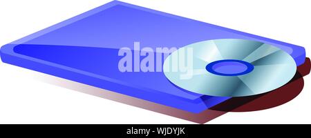 Cd game console icon. Cartoon of cd game console vector icon for web design isolated on white background Stock Vector