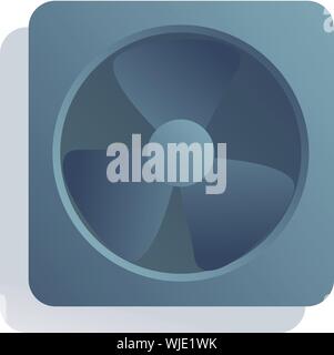 Outdoor fan icon. Cartoon of outdoor fan vector icon for web design isolated on white background Stock Vector