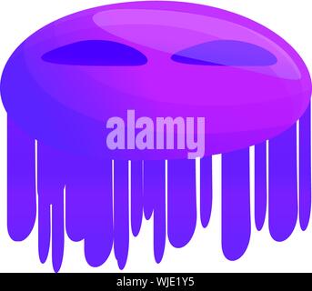 Violet bacteria icon. Cartoon of violet bacteria vector icon for web design isolated on white background Stock Vector