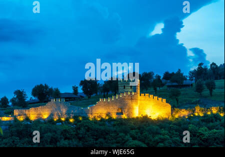 Trapezitsa fortress at dusk. Veliko Tarnovo, Bulgaria Stock Photo