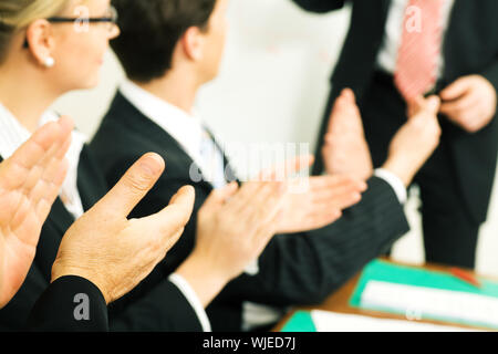 Business presentation: applause Stock Photo