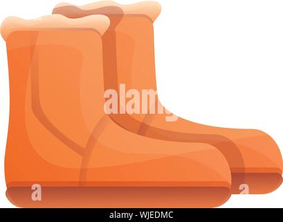 Winter ugg boots icon. Cartoon of winter ugg boots vector icon for web design isolated on white background Stock Vector