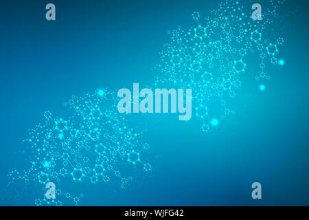 Big Data Visualization Background. Modern futuristic virtual abstract background. Science network pattern, connecting lines and dots. Global network c Stock Photo
