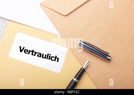 confidential or top secret letter showing business post concept Stock Photo