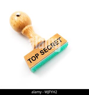 top secret stamp in intelligence office showing anti spy concept Stock Photo