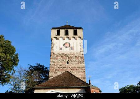 A close-up view of St. Johanns-Tor in Basel, Switzerland Stock Photo