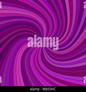 Purple hypnotic abstract spiral ray burst stripe background - vector illustration Stock Vector