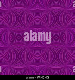 Purple abstract psychedelic seamless striped swirl pattern background design - vector illustration from swirling rays Stock Vector