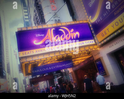 Aladdin Theater Marquee, New  Amsterdam Theater, Times Square, West 42nd Street, NYC