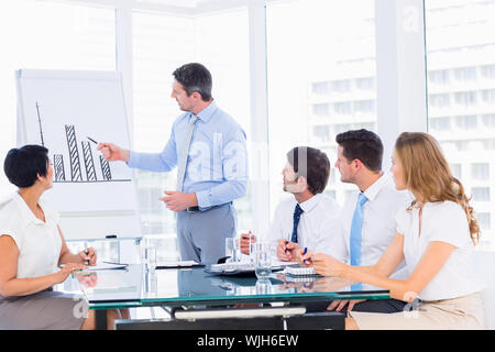 Businessman presenting new project to partners Stock Photo