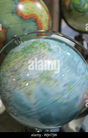 Spinning World Globe Stock Photo