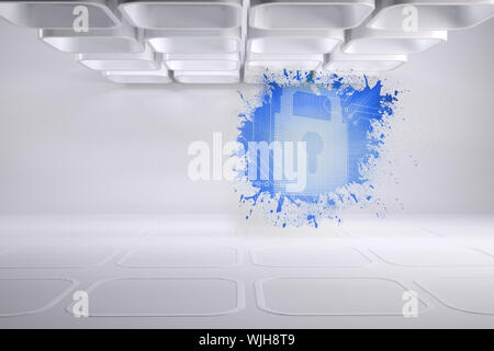 Splash showing digital lock Stock Photo