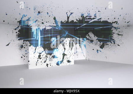 Splash showing technology interface Stock Photo
