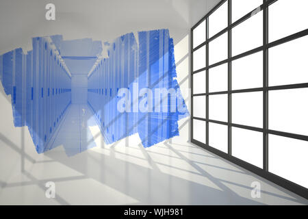 Abstract screen in room showing Stock Photo