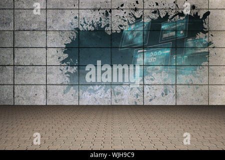 Splash showing technology interface Stock Photo