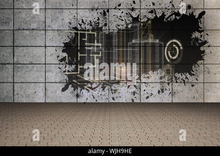 Splash showing technology interface Stock Photo
