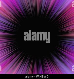 Purple psychedelic abstract starburst background design - vector explosive graphic with blank space in the center Stock Vector