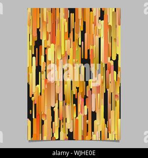 Orange modern gradient vertical rounded stripe pattern brochure background template - vector stationery illustration Stock Vector