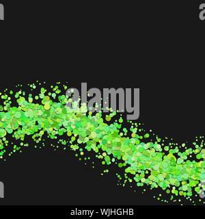 Blank abstract wave scattered confetti circle background - vector graphic Stock Vector