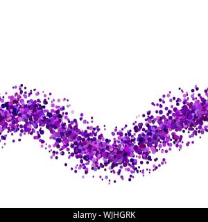 Abstract blank wavy confetti background from sprinkled dots - vector design Stock Vector