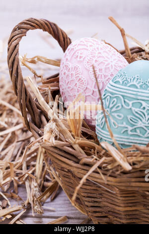 beautiful easter egg decoration colorfull eggs seasonal pastel Stock Photo