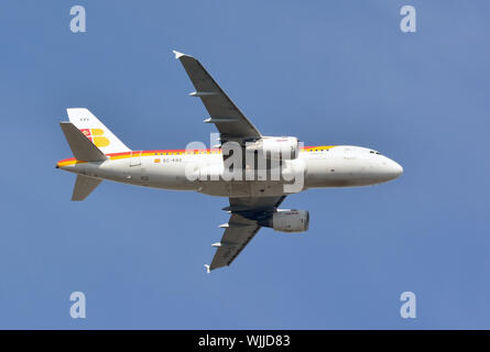 Iberia Airlines (is the flag carrier airline of Spain), Airbus A319-111 airplane Stock Photo