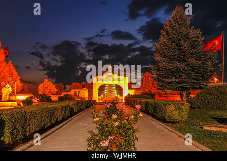 Dumlupinar, Turkey - September 1, 2019 : Victory Monuments and cemetery in Dumlupinar.The Battle of Dumlupinar was the last battle in the Greco-Turkis