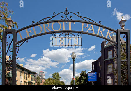 Historic Victorian architecture at LeDroit Park, a neighborhood in NW, Washington, D.C Stock Photo